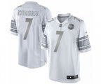 Pittsburgh Steelers #7 Ben Roethlisberger Limited White Platinum Football Jersey