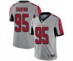 Atlanta Falcons #95 Jack Crawford Limited Silver Inverted Legend Football Jersey