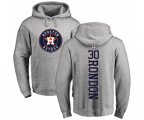 Houston Astros #30 Hector Rondon Ash Backer Pullover Hoodie