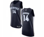 Memphis Grizzlies #14 Brice Johnson Authentic Navy Blue Road NBA Jersey - Icon Edition