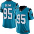 Carolina Panthers #95 Derrick Brown Blue Stitched NFL Limited Rush Jersey