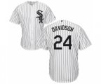 Chicago White Sox #24 Matt Davidson Replica White Home Cool Base Baseball Jersey