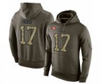 San Francisco 49ers #17 Jalen Hurd Green Salute To Service Pullover Hoodie