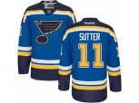 St. Louis Blues #11 Brian Sutter Premier Royal Blue Home NHL Jersey