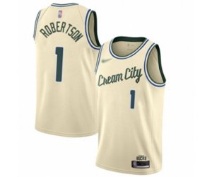 Milwaukee Bucks #1 Oscar Robertson Authentic Cream Basketball Jersey - 2019-20 City Edition