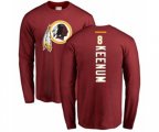 Washington Redskins #8 Case Keenum Maroon Backer Long Sleeve T-Shirt