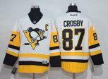 Pittsburgh Penguins #87 Sidney Crosby White New Away Stitched NHL Jersey