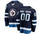 Winnipeg Jets Customized Fanatics Branded Navy Blue Home Breakaway NHL Jersey