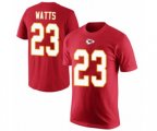 Kansas City Chiefs #23 Armani Watts Red Rush Pride Name & Number T-Shirt