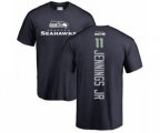 Seattle Seahawks #11 Gary Jennings Jr. Navy Blue Backer T-Shirt