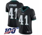 Philadelphia Eagles #41 Johnathan Cyprien Black Alternate Vapor Untouchable Limited Player 100th Season Football Jersey