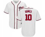 Washington Nationals #10 Yan Gomes Replica White Home Cool Base Baseball Jersey