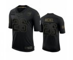 New England Patriots #26 Sony Michel Black 2020 Salute To Service Limited Jersey