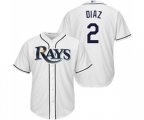 Tampa Bay Rays #2 Yandy Diaz Replica White Home Cool Base Baseball Jersey