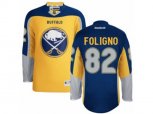 Reebok Buffalo Sabres #82 Marcus Foligno Authentic Gold New Third NHL Jersey