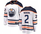 Edmonton Oilers #2 Andrej Sekera Fanatics Branded White Away Breakaway NHL Jersey