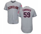 Cleveland Indians #59 Carlos Carrasco Grey Road Flex Base Authentic Collection Baseball Jersey
