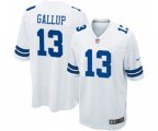 Dallas Cowboys #13 Michael Gallup Game White Football Jersey