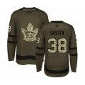Toronto Maple Leafs #38 Rasmus Sandin Authentic Green Salute to Service Hockey Jersey
