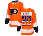 Adidas Philadelphia Flyers #20 Taylor Leier Authentic Orange USA Flag Fashion NHL Jersey