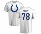 Indianapolis Colts #78 Ryan Kelly White Name & Number Logo T-Shirt