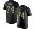 Dallas Cowboys #74 Bob Lilly Black Camo Salute to Service T-Shirt