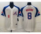 Atlanta Braves #8 Eddie Rosario Number White 2023 City Connect Cool Base Stitched Jersey2