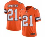 Denver Broncos #21 Su'a Cravens Limited Orange Rush Vapor Untouchable Football Jersey
