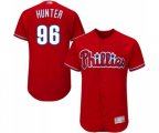 Philadelphia Phillies #96 Tommy Hunter Red Alternate Flex Base Authentic Collection Baseball Jersey
