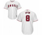 Los Angeles Angels of Anaheim #8 Justin Upton Replica White Home Cool Base Baseball Jersey