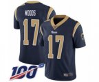 Los Angeles Rams #17 Robert Woods Navy Blue Team Color Vapor Untouchable Limited Player 100th Season Football Jersey