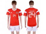 Russia #24 Golovin Home Soccer Country Jersey