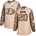 Anaheim Ducks #20 Pontus Aberg Camo Authentic 2017 Veterans Day Stitched NHL Jersey