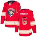 Florida Panthers #6 Alex Petrovic Authentic Red Drift Fashion NHL Jersey