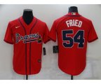 Atlanta Braves #54 Max Fried Red Stitched MLB Cool Base Nike Jersey