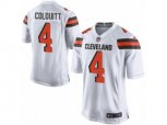 Cleveland Browns #4 Britton Colquitt Game White NFL Jersey