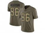 Green Bay Packers #96 Muhammad Wilkerson Olive Camo Men Stitched NFL Limited 2017 Salute To Service Jersey