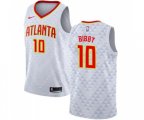 Nike Atlanta Hawks #10 Mike Bibby Authentic White NBA Jersey - Association Edition