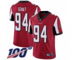 Atlanta Falcons #94 Deadrin Senat Red Team Color Vapor Untouchable Limited Player 100th Season Football Jersey