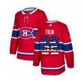 Montreal Canadiens #32 Christian Folin Authentic Red USA Flag Fashion Hockey Jersey