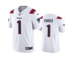 New England Patriots #1 DeVante Parker White Vapor Untouchable Limited Stitched Jersey