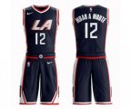 Los Angeles Clippers #12 Luc Mbah a Moute Authentic Navy Blue Basketball Suit Jersey - City Edition