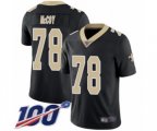 New Orleans Saints #78 Erik McCoy Black Team Color Vapor Untouchable Limited Player 100th Season Football Jersey