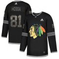 Chicago Blackhawks #81 Marian Hossa Black Authentic Classic Stitched NHL Jersey