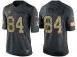 Pittsburgh Steelers #84 Antonio Brown Stitched Black NFL Salute to Service Limited Jerseys