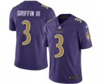 Baltimore Ravens #3 Robert Griffin III Limited Purple Rush Vapor Untouchable Football Jersey