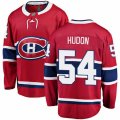 Montreal Canadiens #54 Charles Hudon Authentic Red Home Fanatics Branded Breakaway NHL Jersey