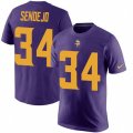 Minnesota Vikings #34 Andrew Sendejo Purple Rush Pride Name & Number T-Shirt