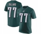 Philadelphia Eagles #77 Andre Dillard Green Rush Pride Name & Number T-Shirt
