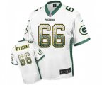 Green Bay Packers #66 Ray Nitschke Elite White Drift Fashion Football Jersey